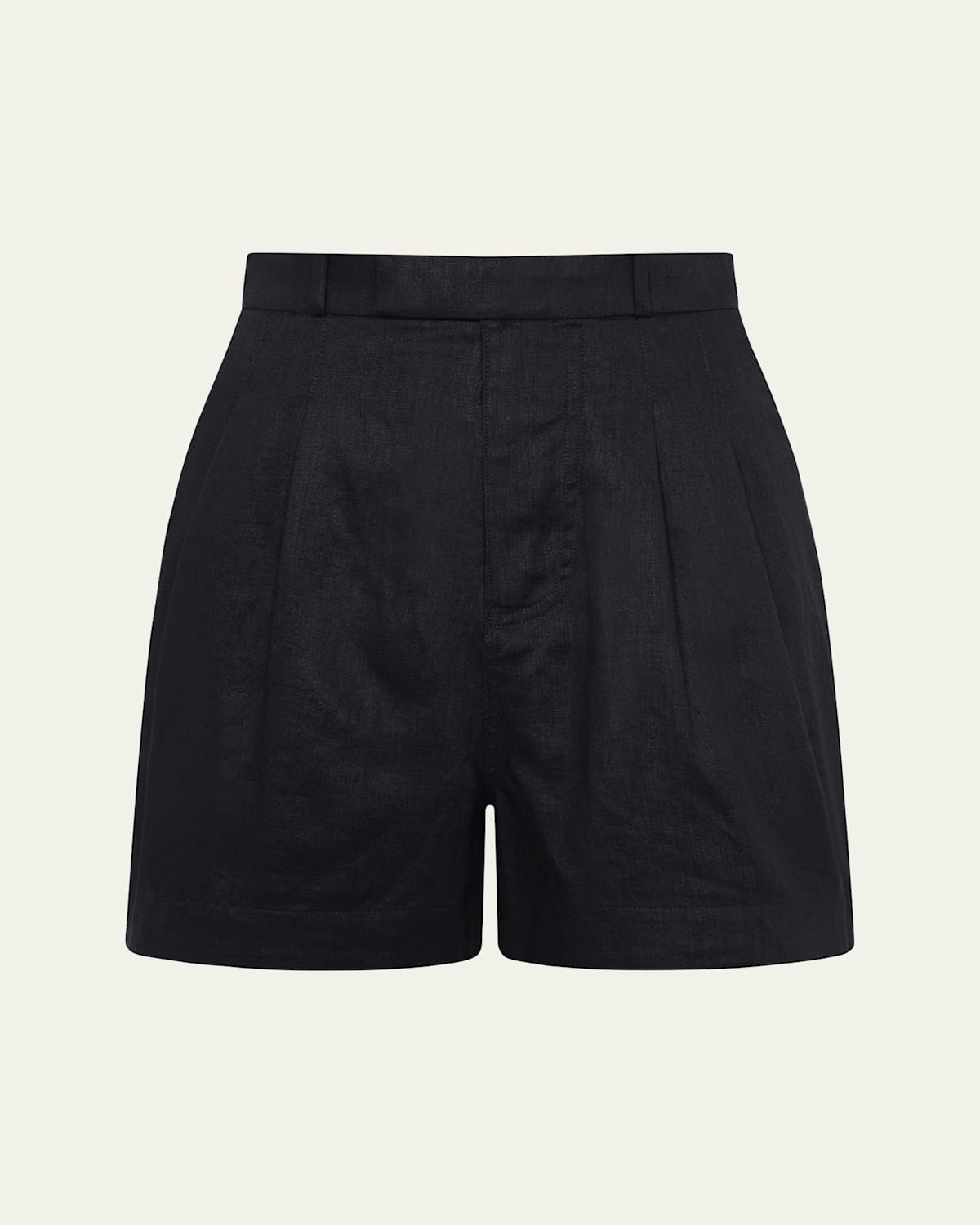Carrington Pleated Linen Shorts
