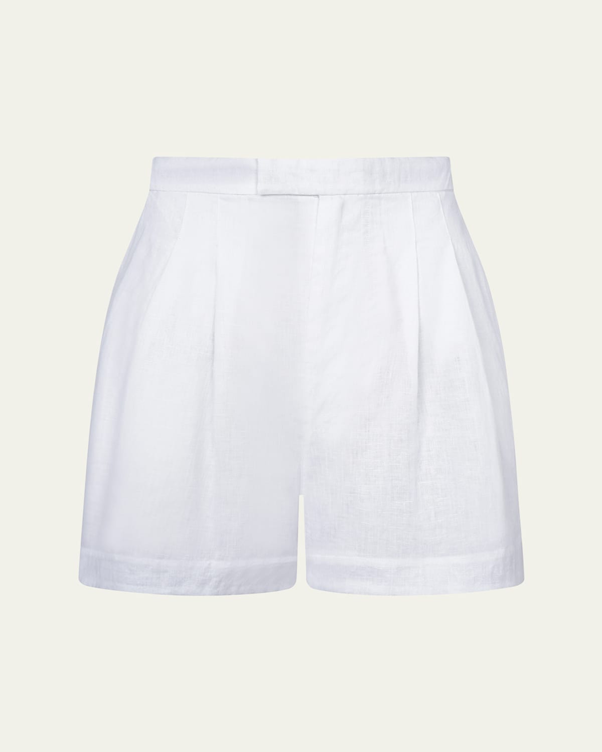 Carrington Pleated Linen Shorts