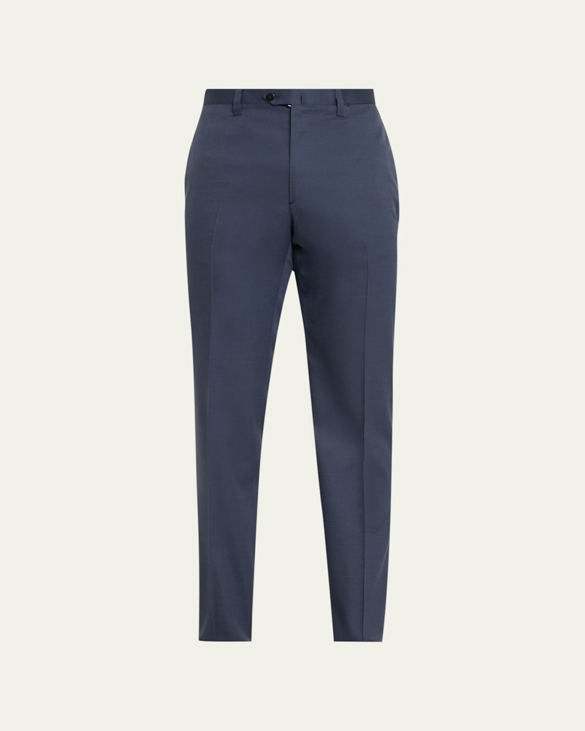Cesare Attolini Men's Luxe Twill Flat-front Trousers In Navy