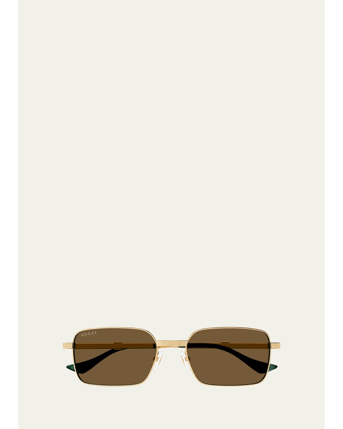 Men's Metal Rectangle Sunglasses