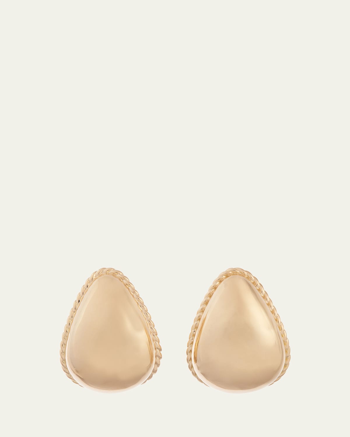 18K Yellow Gold Anjou Medium Dome Earrings