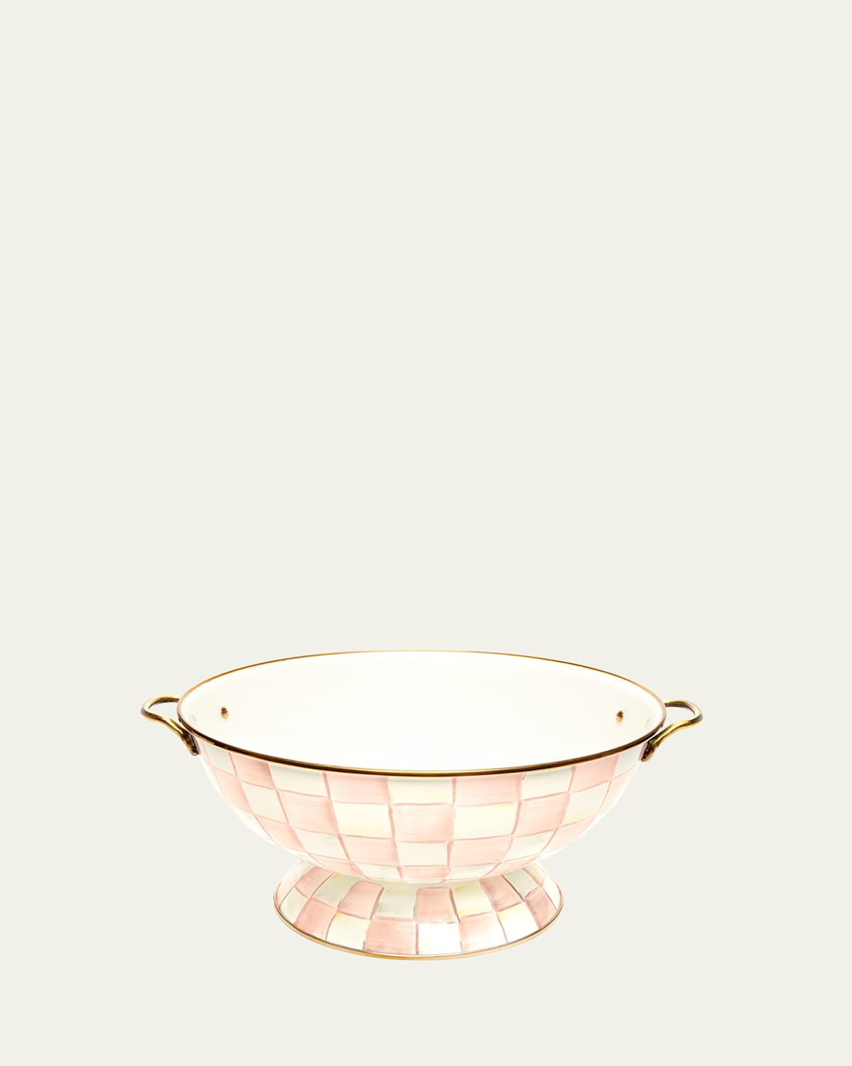 MacKenzie-Childs Rosy Check Enamel Everything Bowl | Thumbnail 4