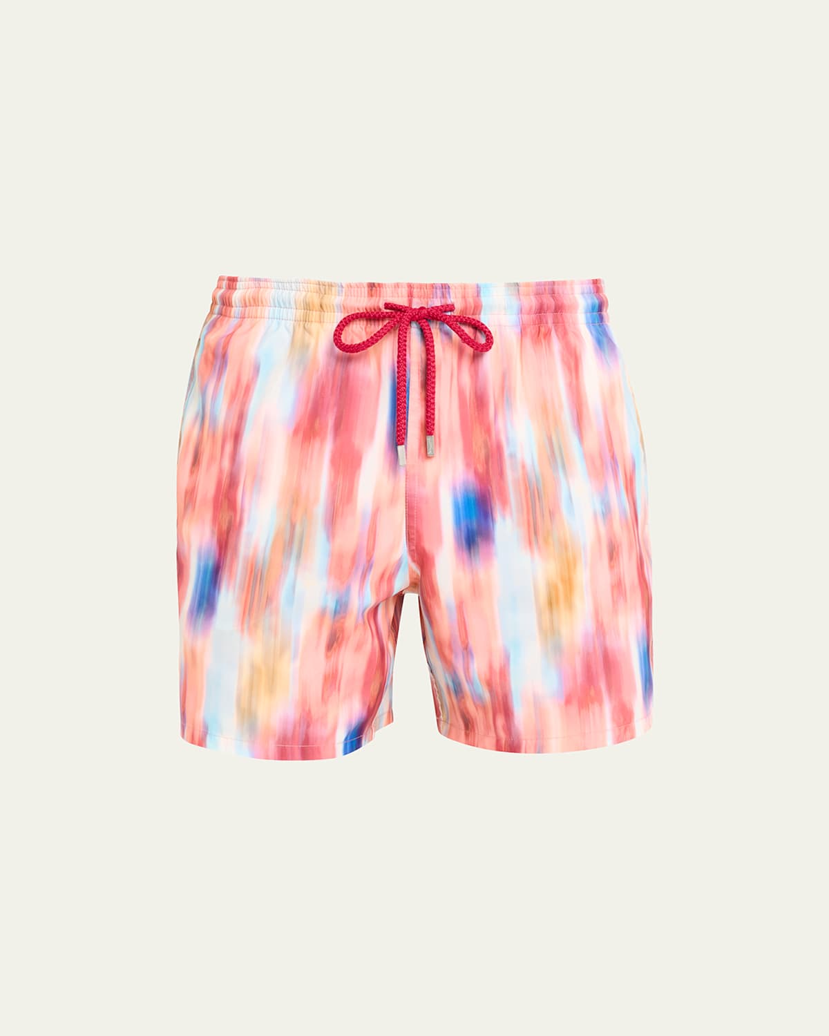 Vilebrequin Ikat Flowers-print Drawstring Swim Shorts In Neutral