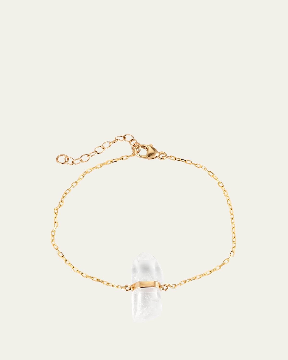 Crystal Quartz Gold Chain Bracelet
