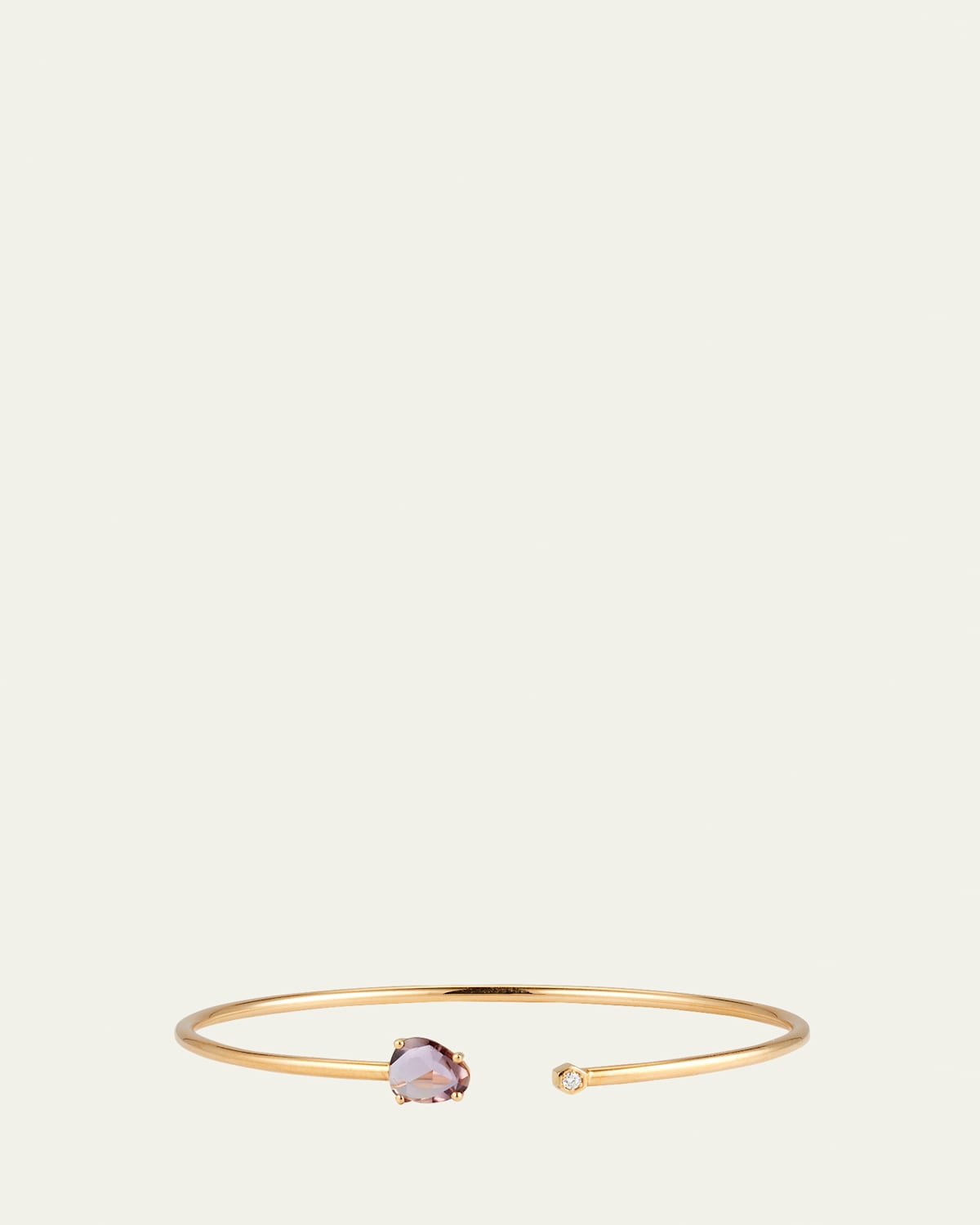Pink Sapphire and Diamond Bendable Cuff Bracelet