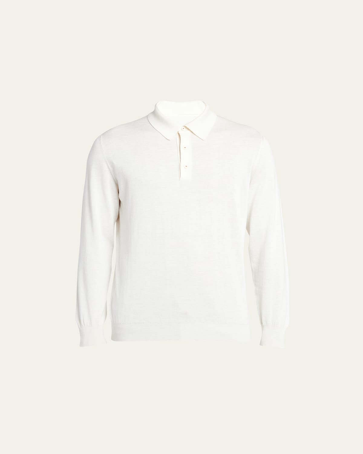 Men's Silk-Cashmere Blend Polo Sweater