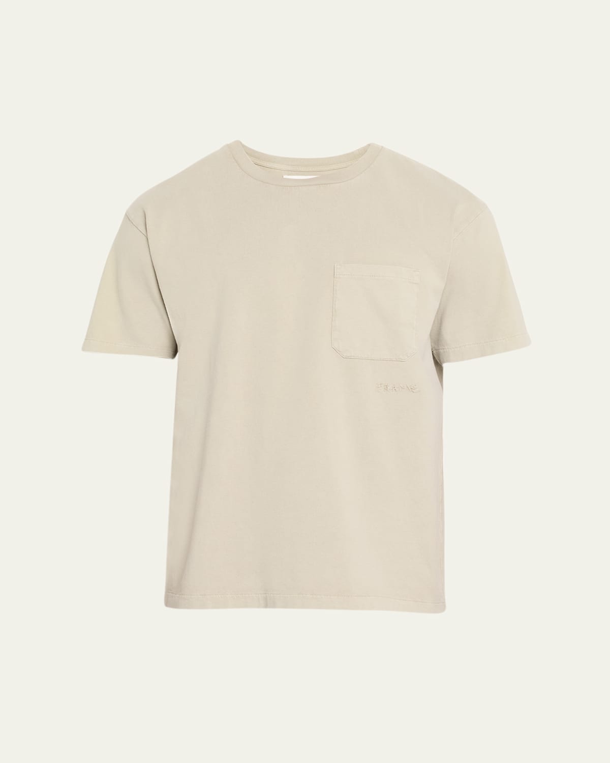 Frame Men's Relaxed Vintage Washed Tee In Vintage Smoke Biege