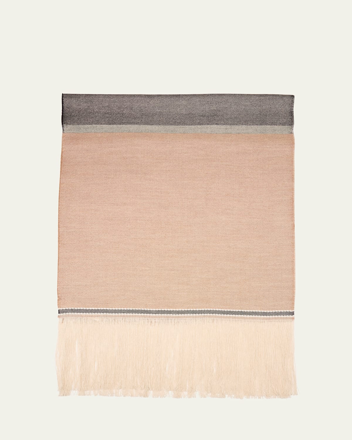 Shop Max Mara Aeroso Scarf With Fringe In Clay