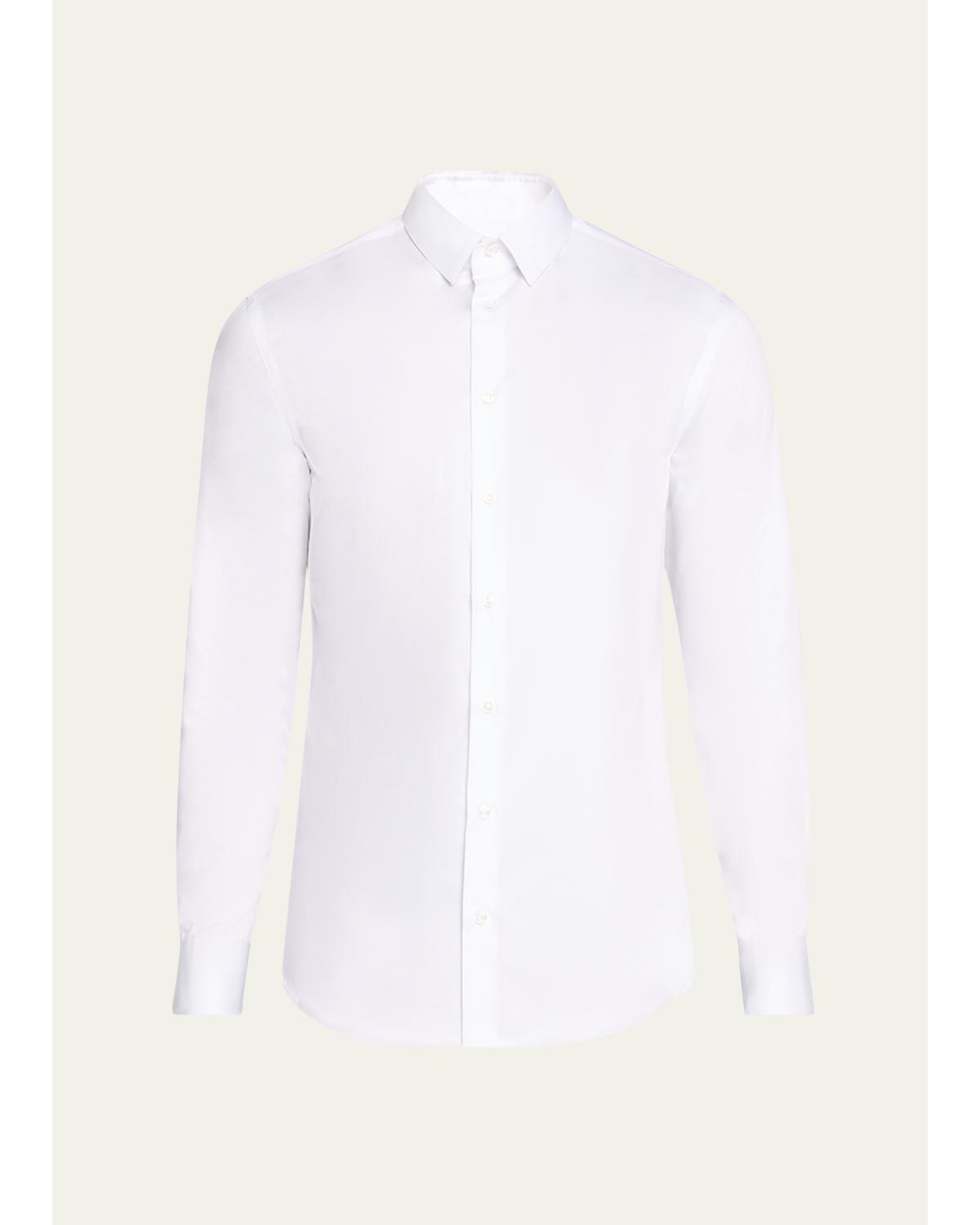 Men'S Solid Cotton Sport Shirt