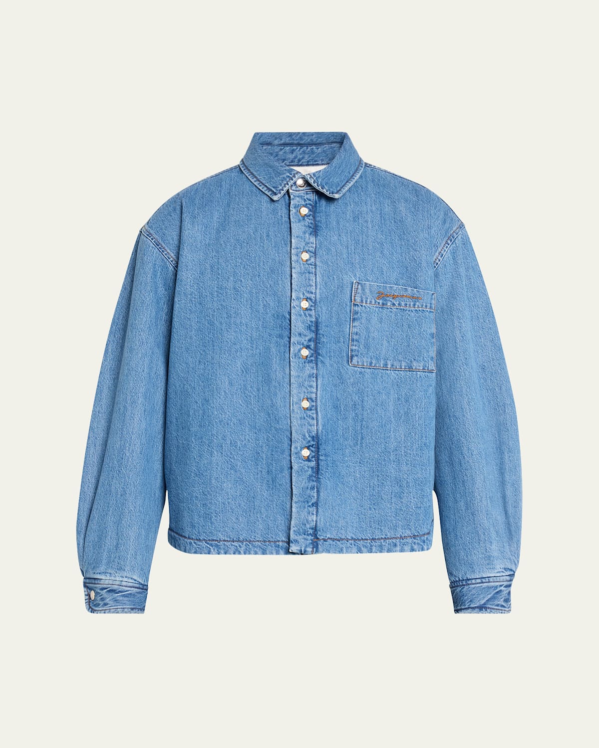Jacquemus La Chemise Boulanger Shirt Jacket In Bluetabac