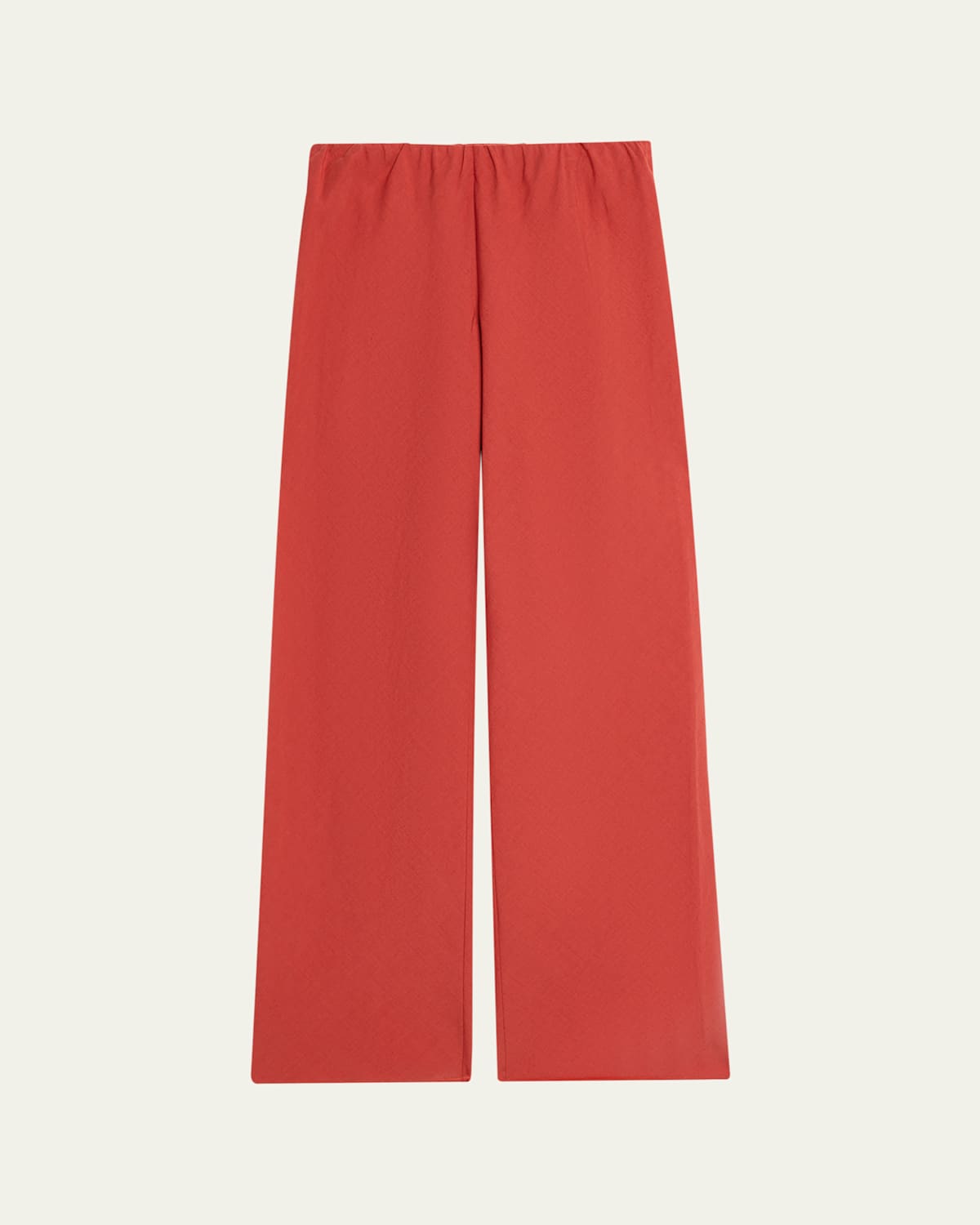 Vince High-waist Cotton Bias Pants In Red