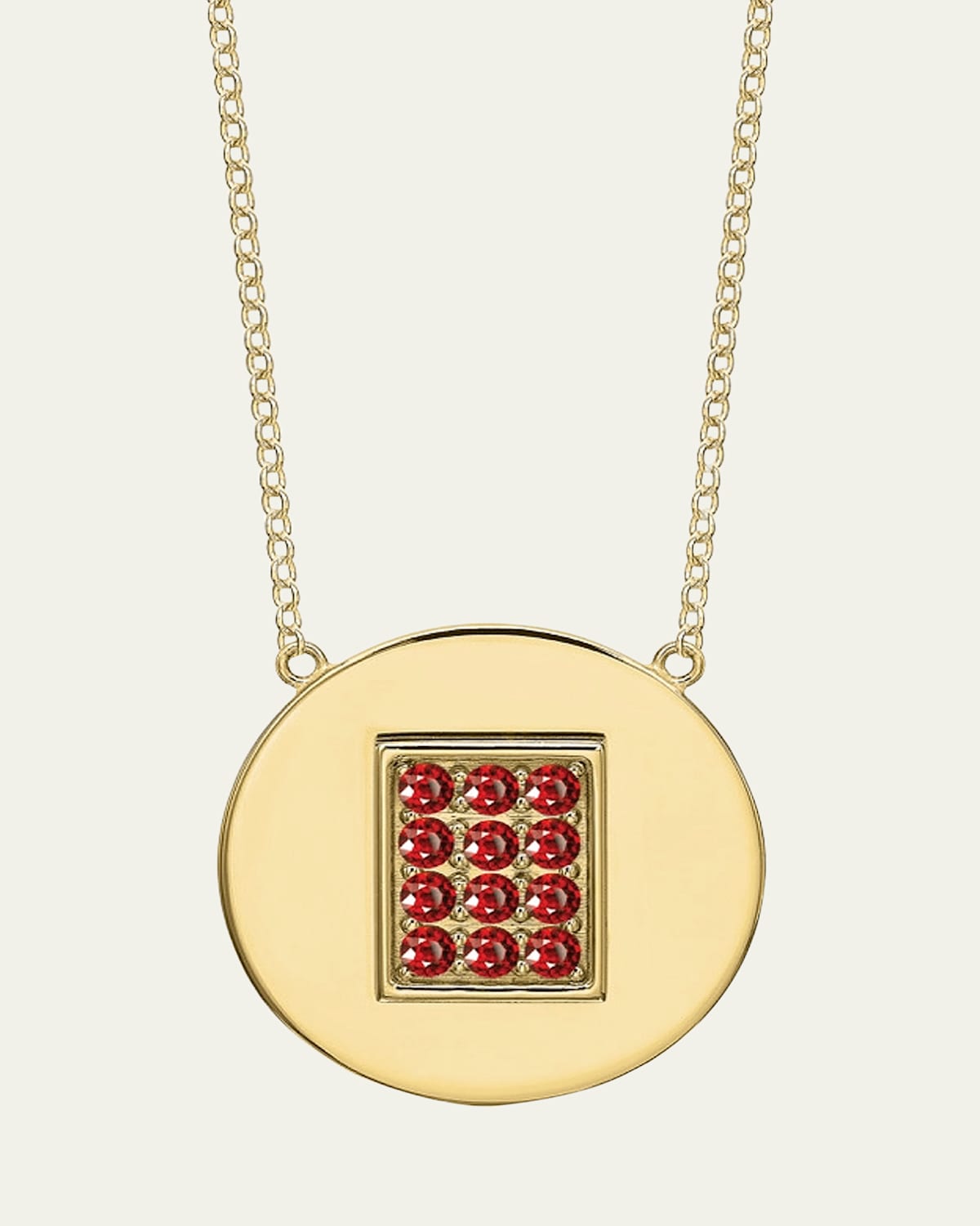 Tracee Nichols 14K Gold Garnet Birthstone Token Necklace