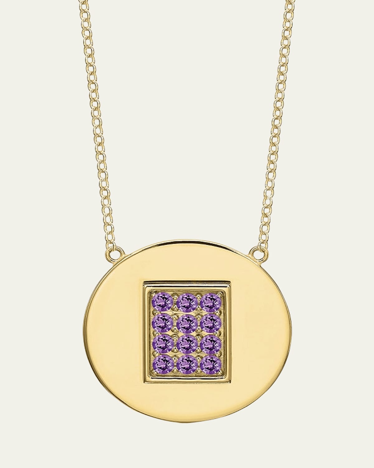 Tracee Nichols 14K Gold Amethyst Birthstone Token Necklace
