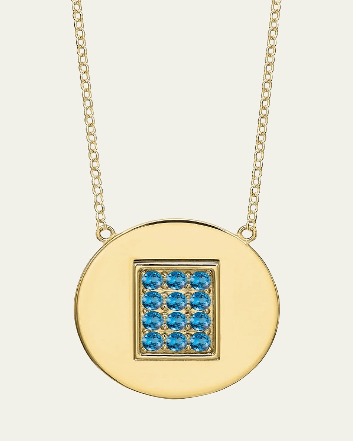 Tracee Nichols 14K Gold Blue Topaz Birthstone Necklace