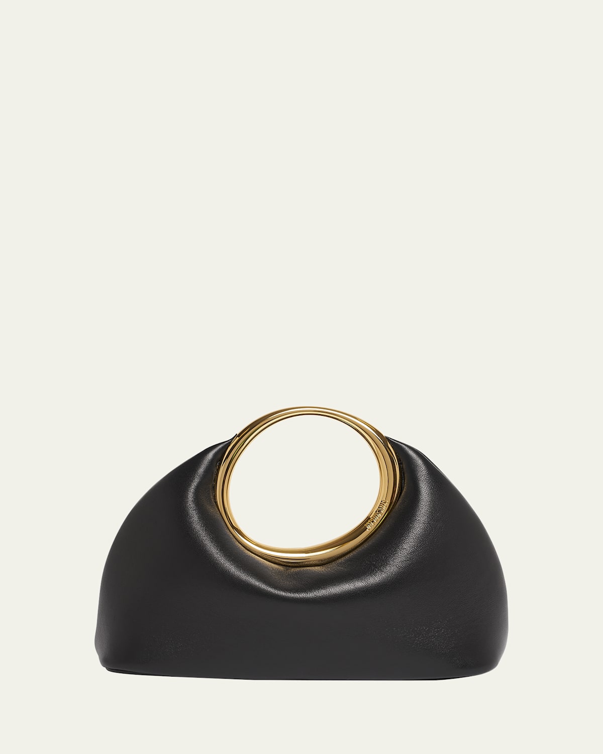 Jacquemus Small Calino Leather Top Handle Bag In Black
