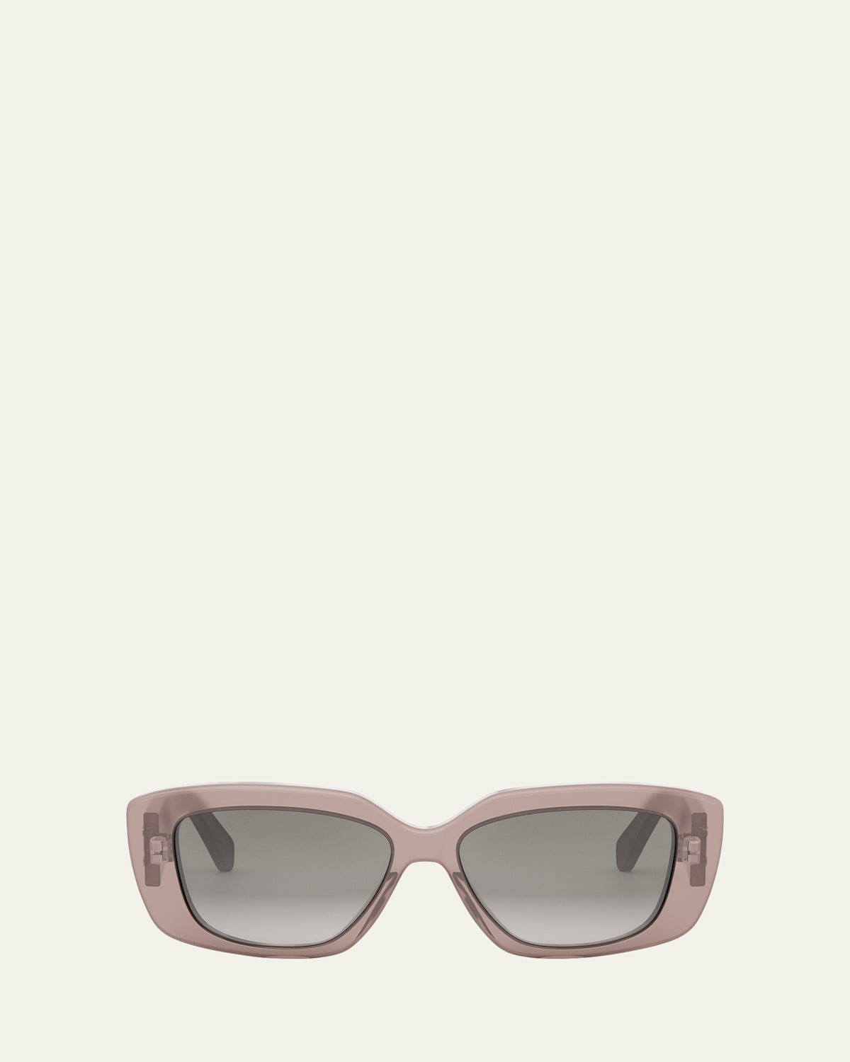 Celine Triomphe 55mm Gradient Rectangular Sunglasses In Shiny Light Brown