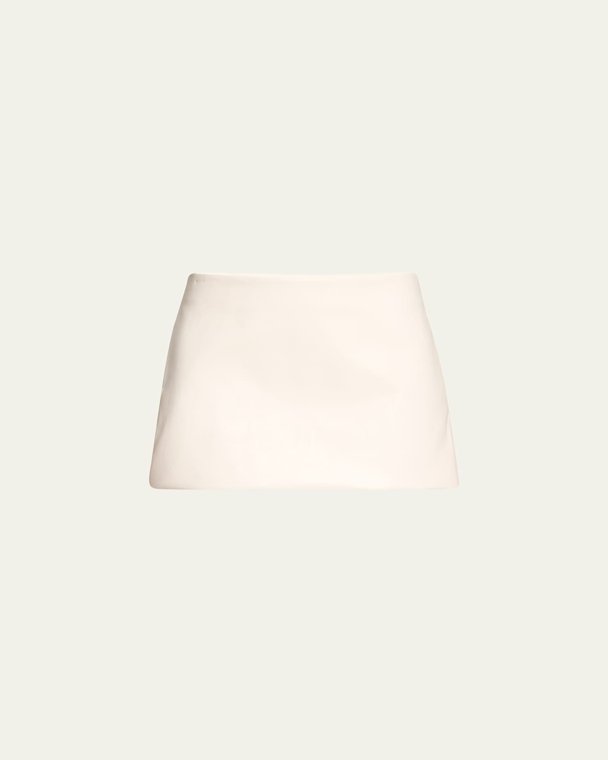 Khaite Jett Leather Mini Skirt