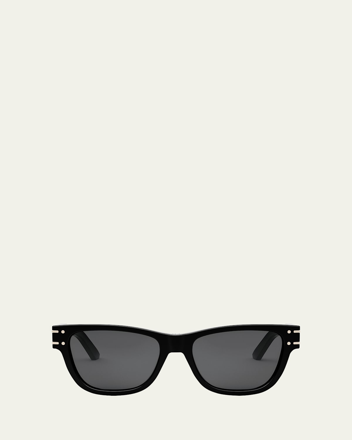 Shop Dior Signature S6u Sunglasses In Shiny Black  Smoke