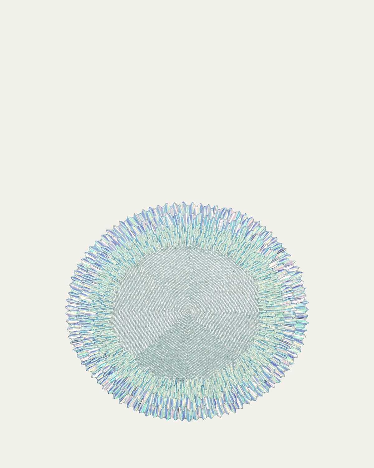 Kim Seybert Ray Beaded Placemat In Periwinkle/seafoam