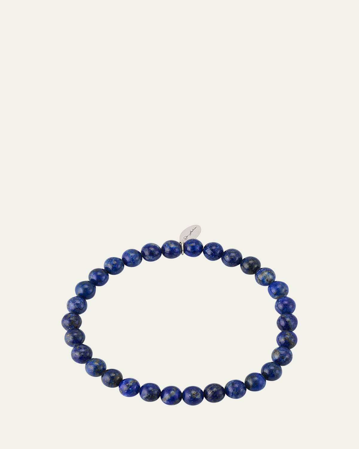 Men's Lapis Lazuli Beaded Stretch Bracelet