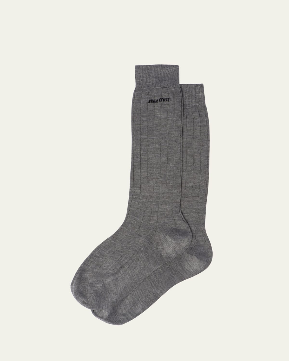 Logo-Knit Silk Sock