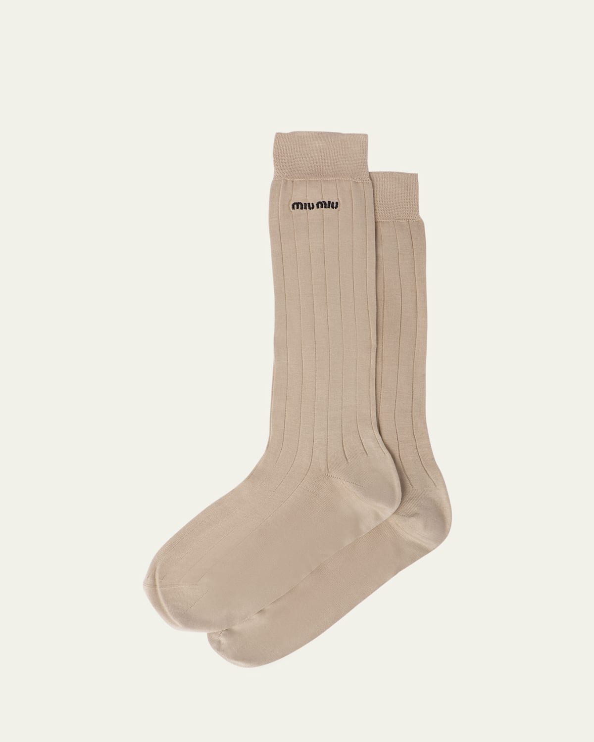 Logo-Knit Silk Sock
