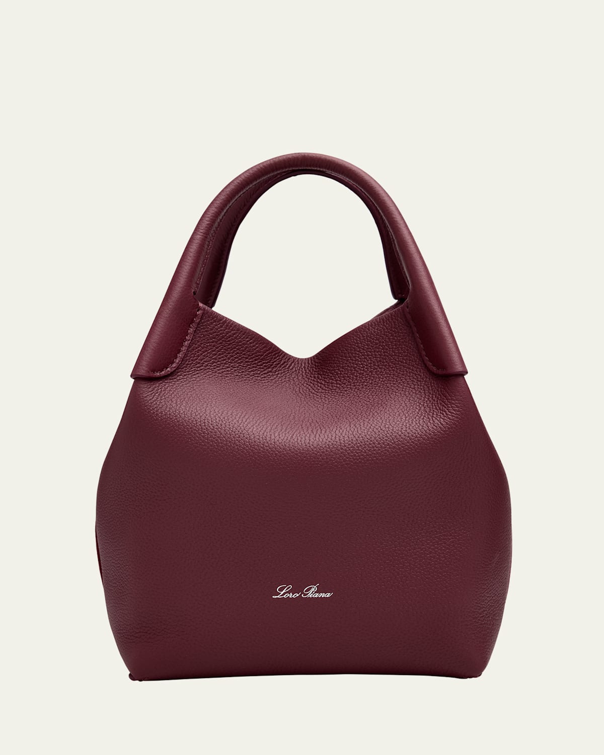Loro Piana Bale Small Leather Top-handle Bag