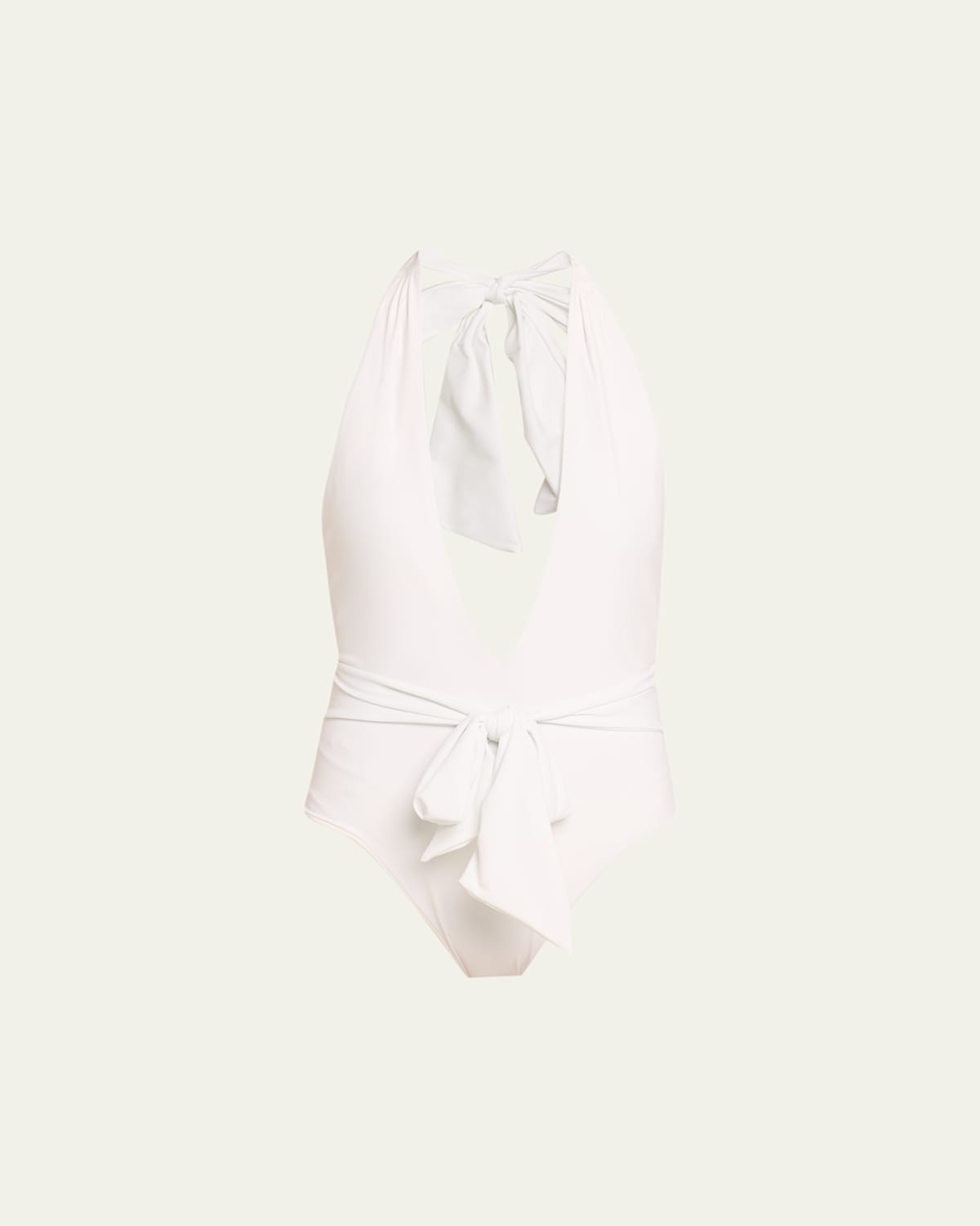 Raquel Solid Backless One-Piece Swimsuit