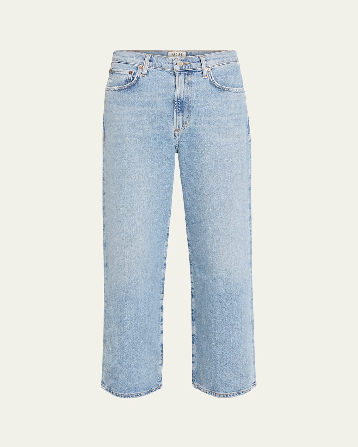 Agolde Wyman Low-rise Straight Jeans In Hassle Marbled