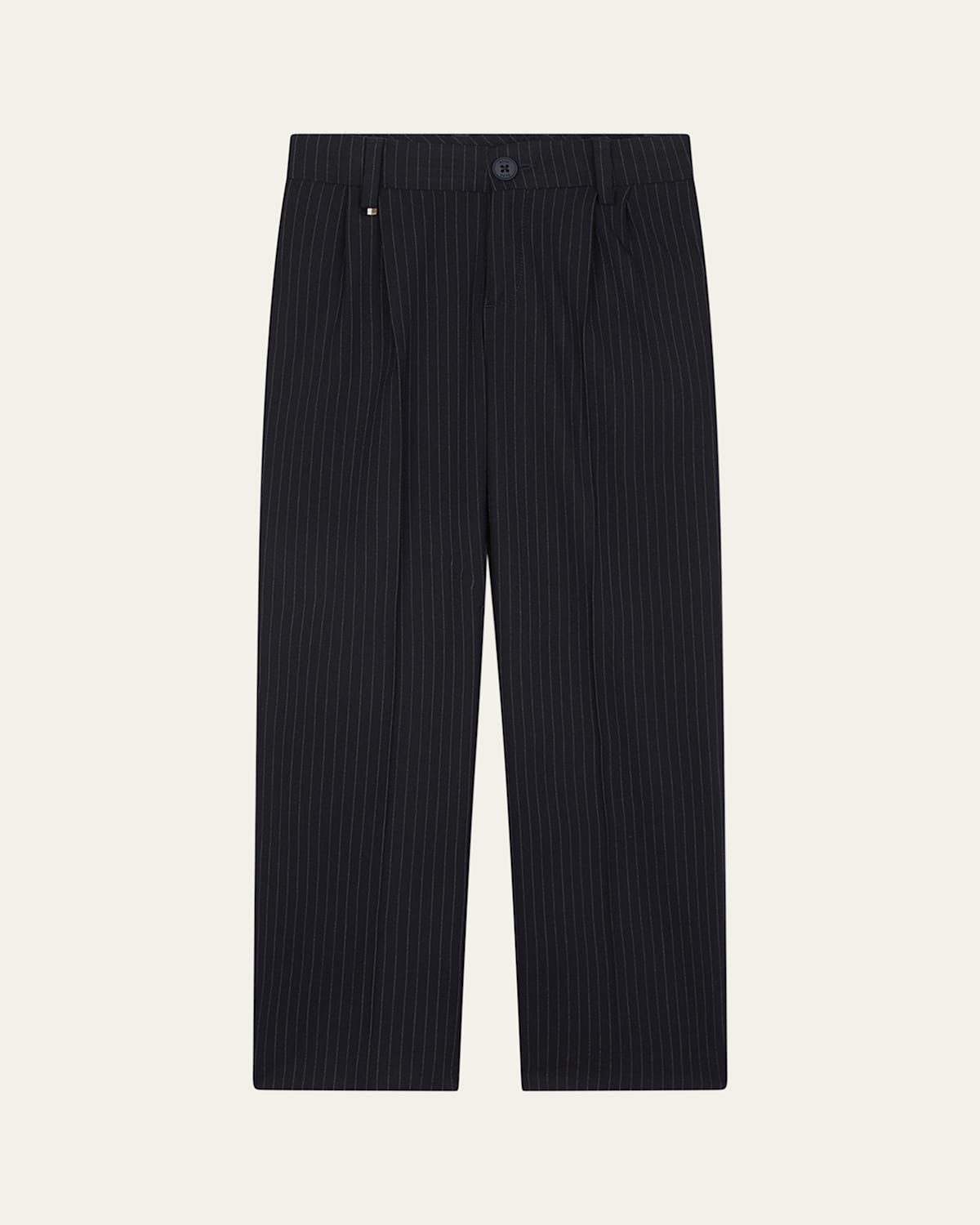 Hugo Boss Pantaloni Gessati In Navy