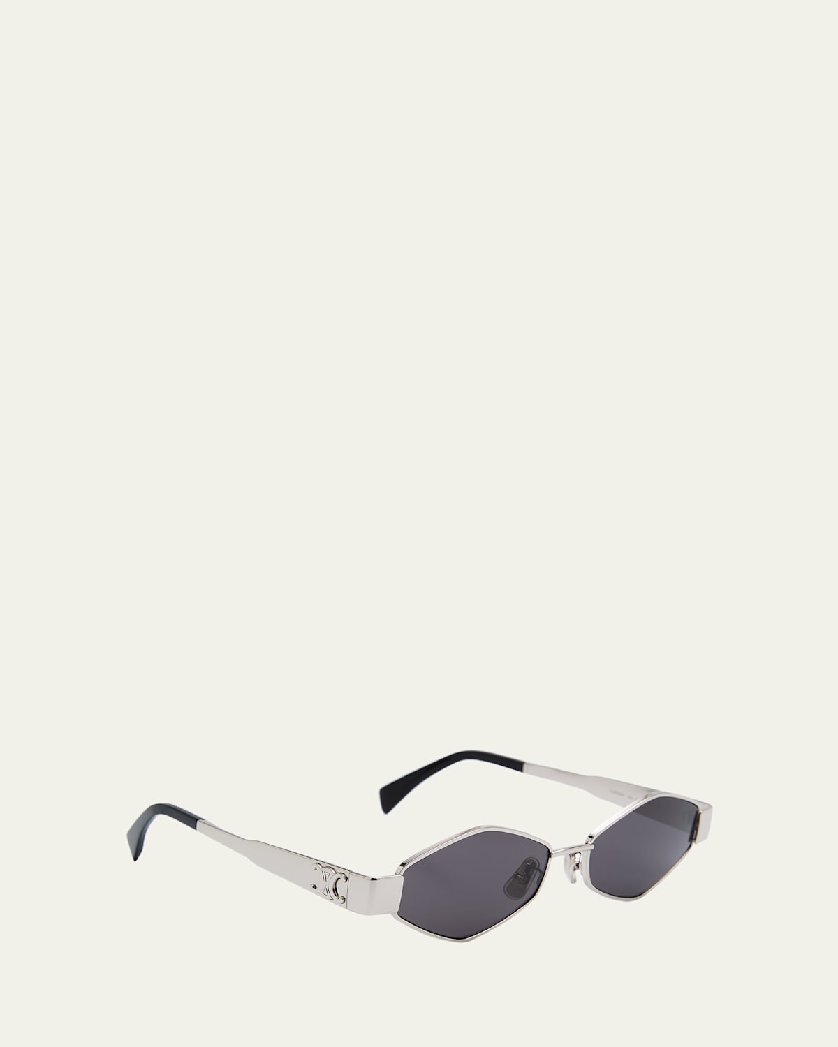 Men's Triomphe Metal and Nylon Oval Sunglasses