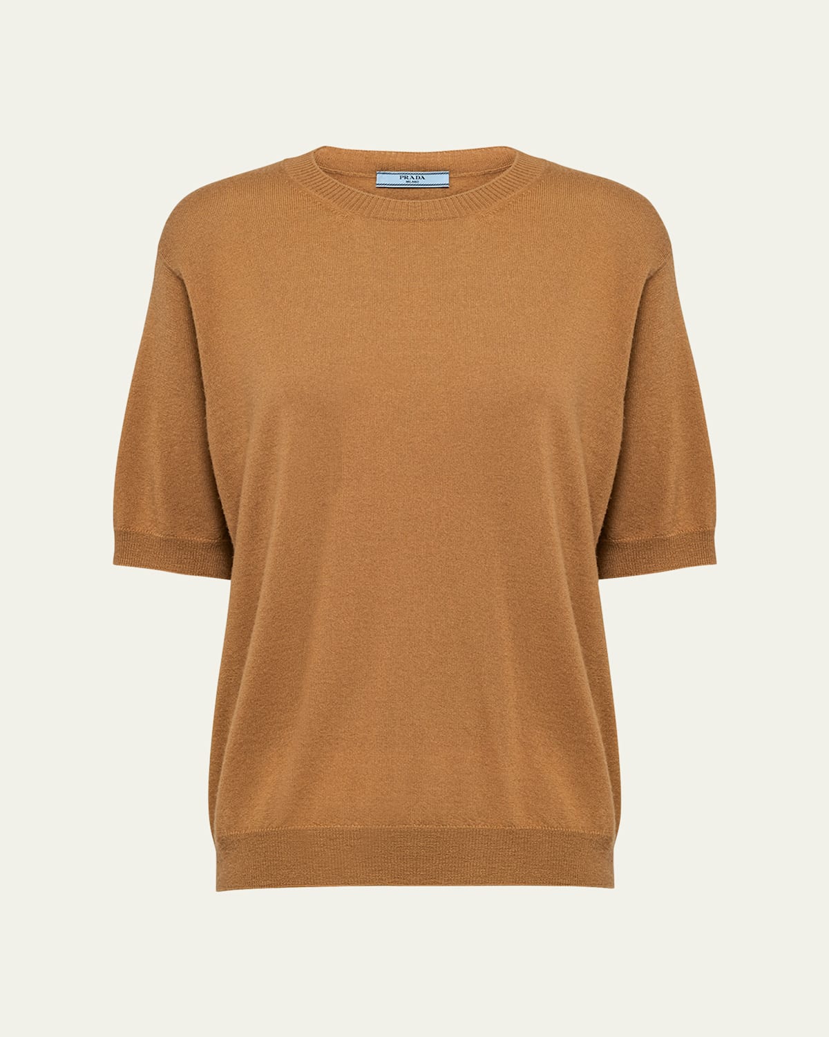 Prada Cashmere Crew-neck Sweater In Sughero