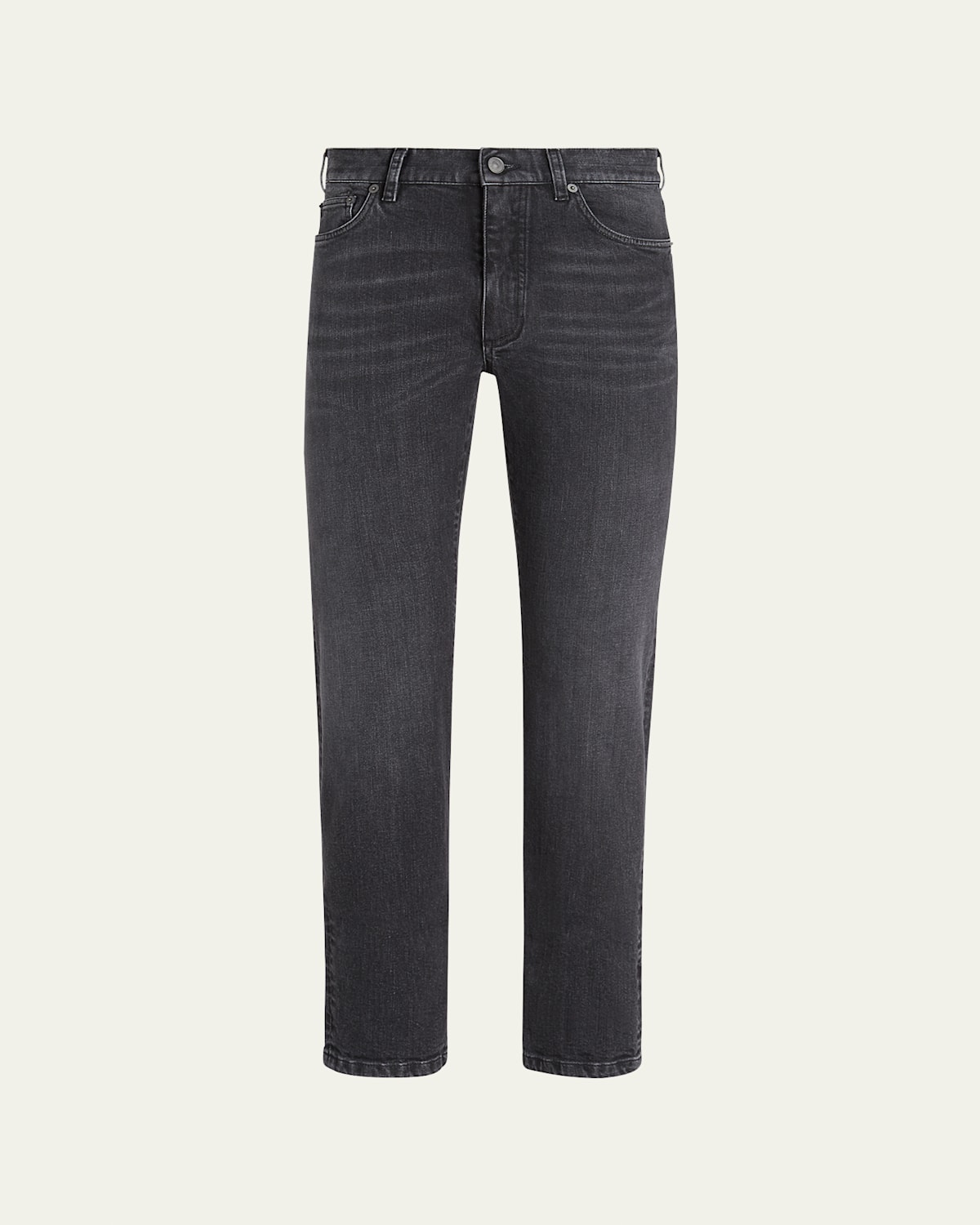 Shop Zegna Men's City Fit Classic Jeans In Dark Grey