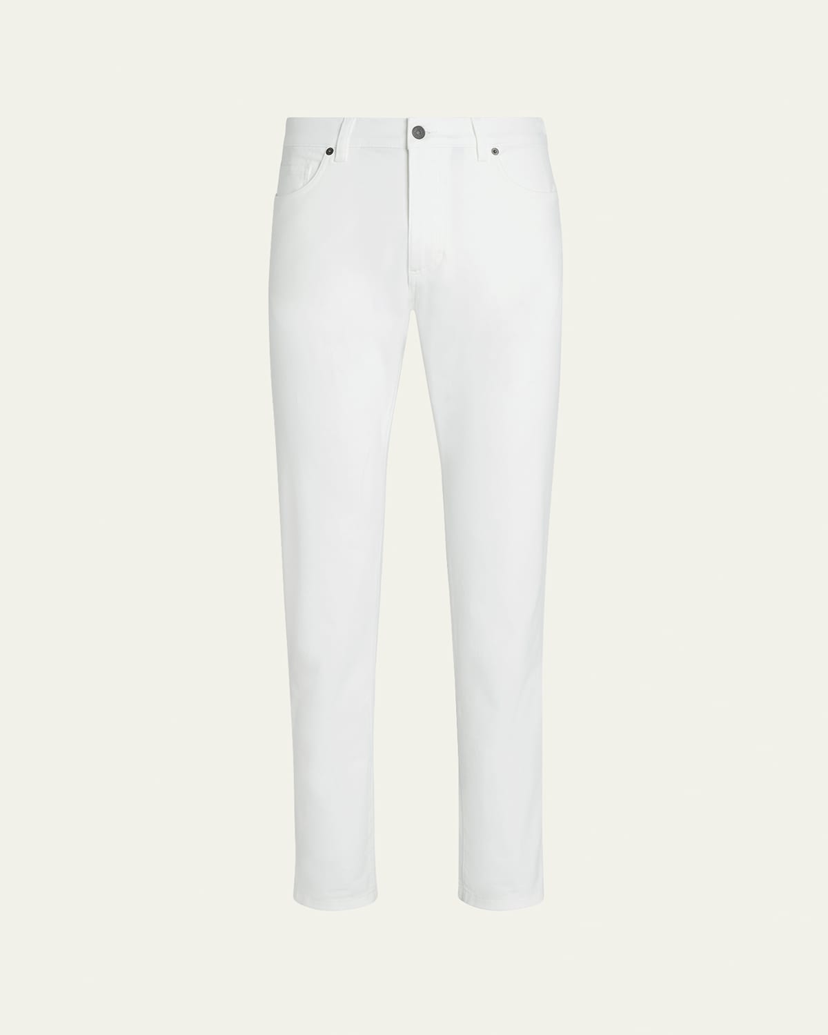 Zegna Men's City Fit Stretch Gabardine 5-pocket Pants In White