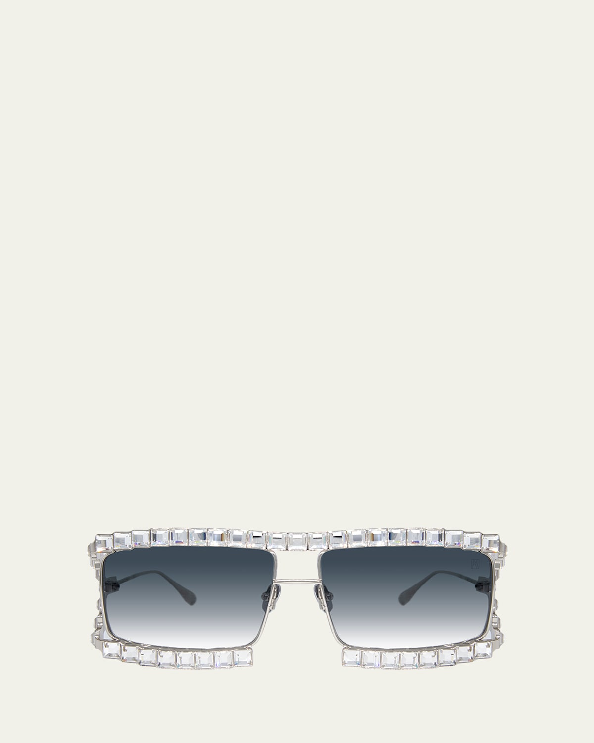 Crystal Boo Titanium Aviator Sunglasses