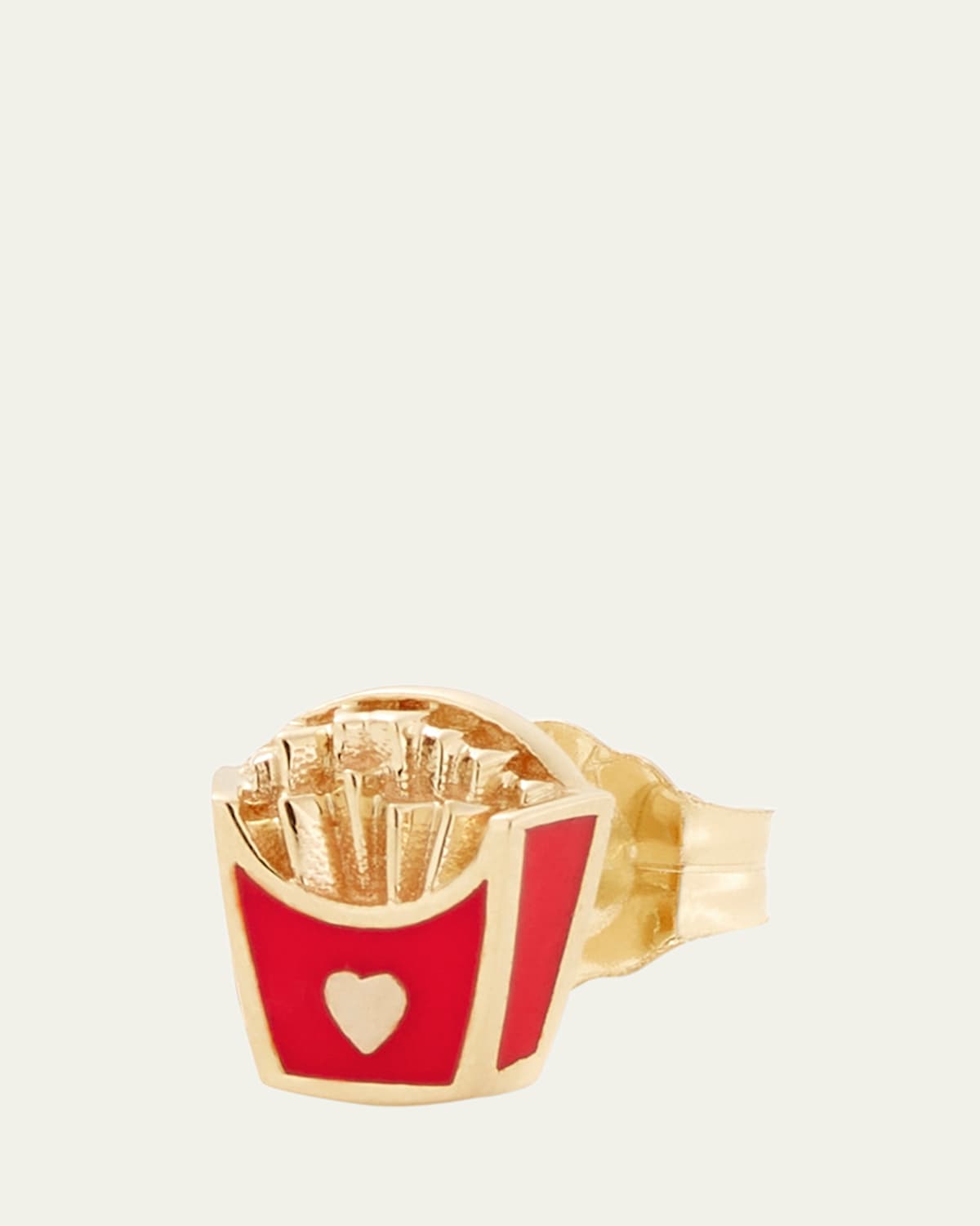 Alison Lou 14K Yellow Gold French Fry Stud Earring, Single