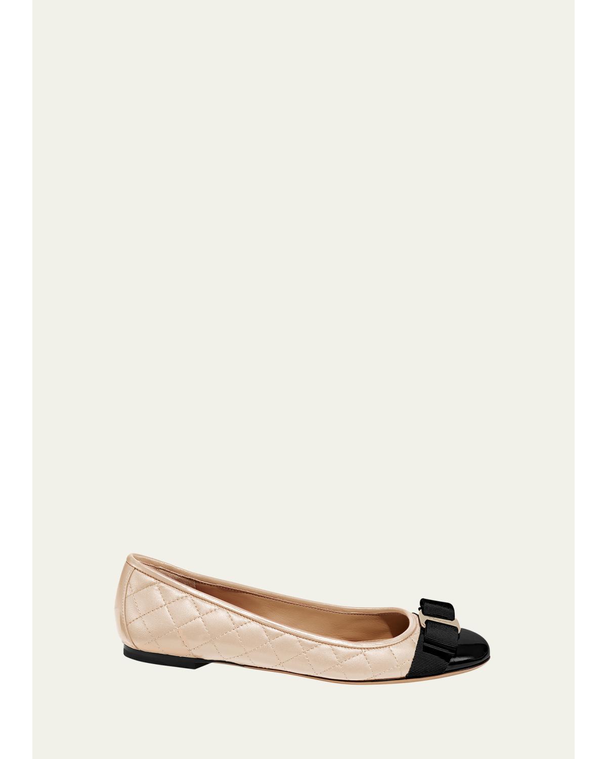 Varina Quilted Bow Ballerina Flats