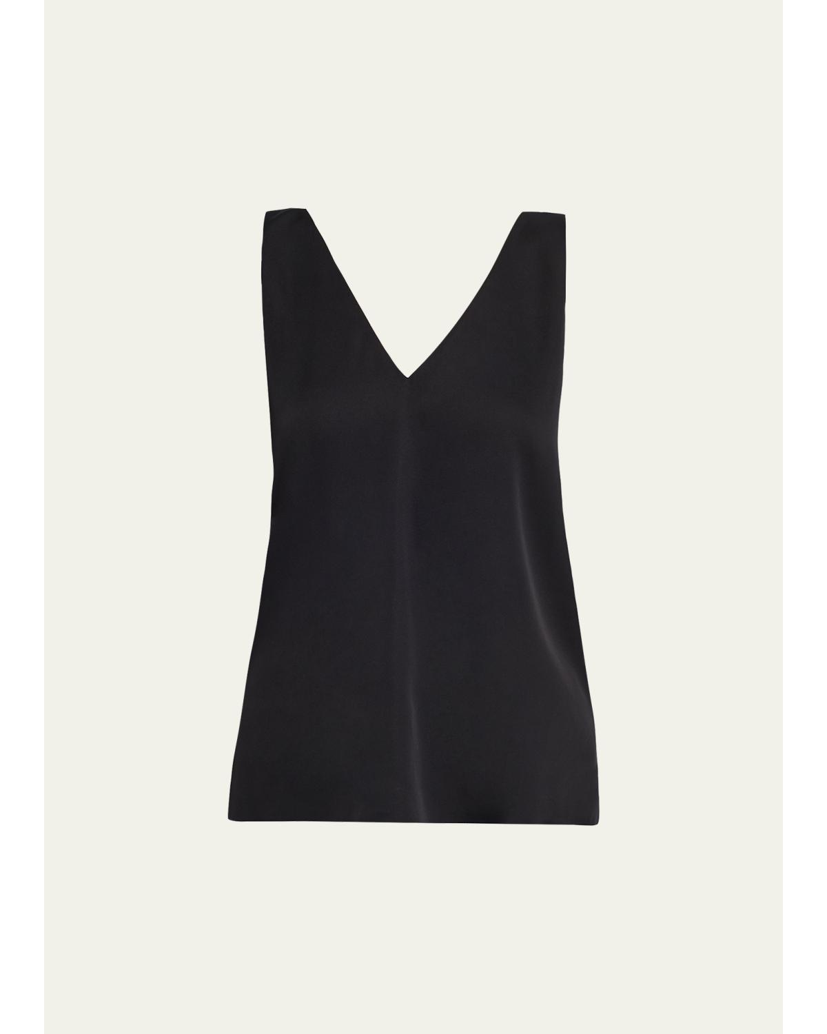 Sailor Sleeveless V-Neck Blouse