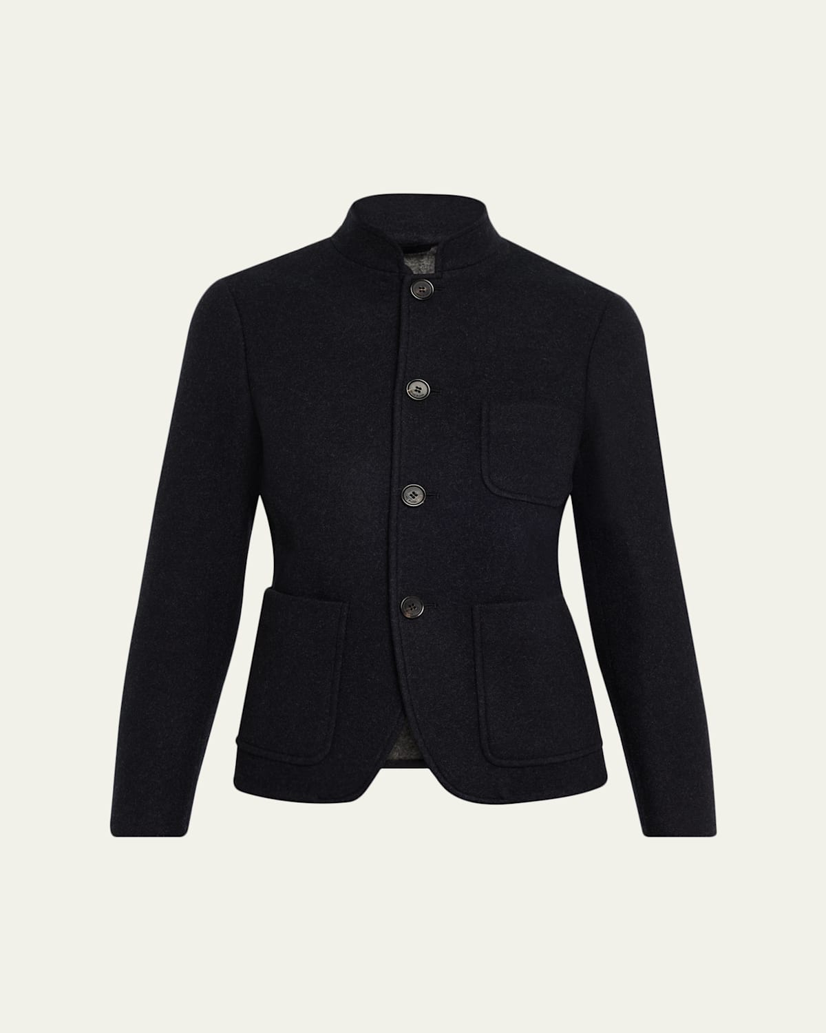 Loro Piana Spagna Patch Pocket Cashmere Jacket In Black