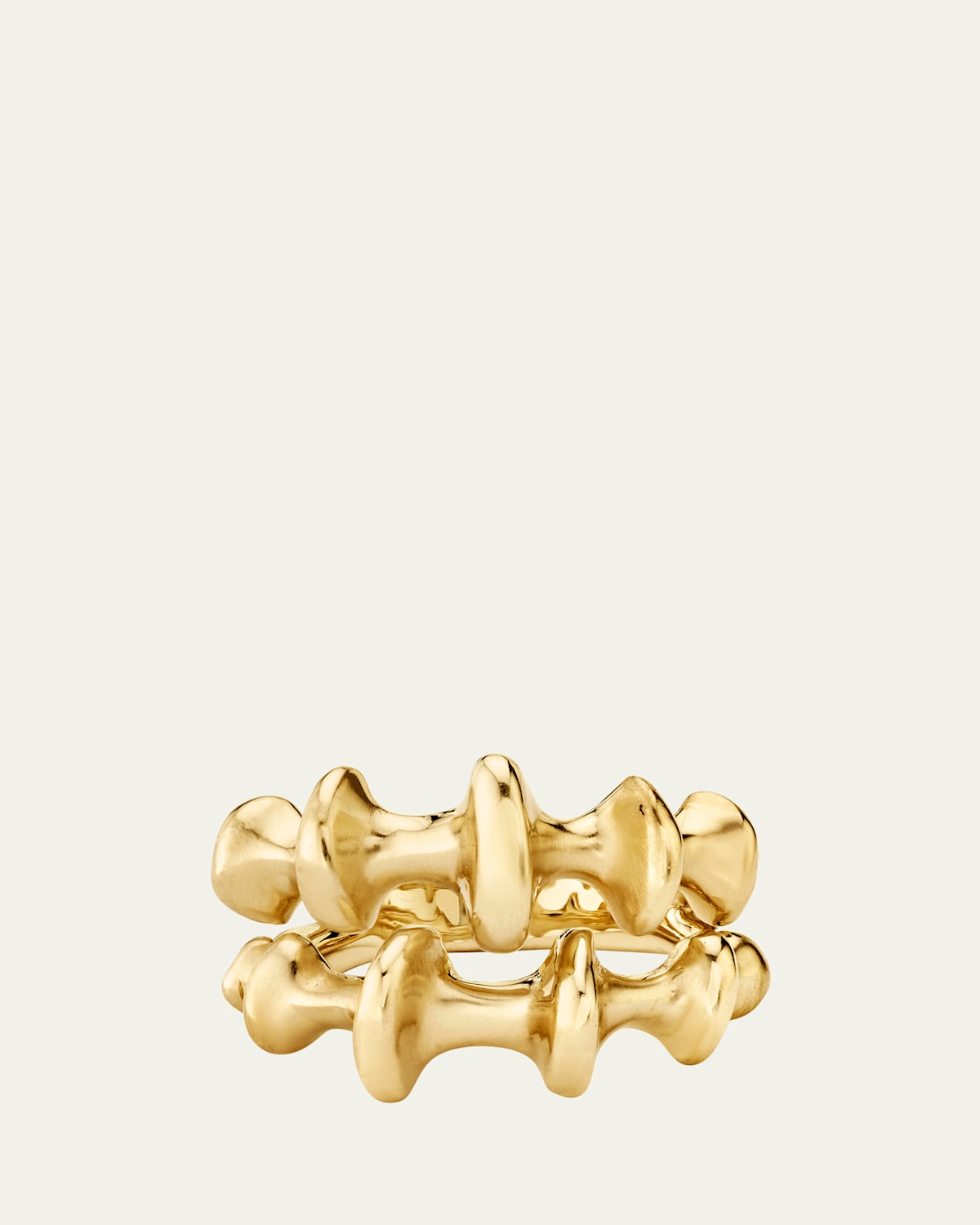 18K Yellow Gold Chrona Demi Ring, Size 6.5