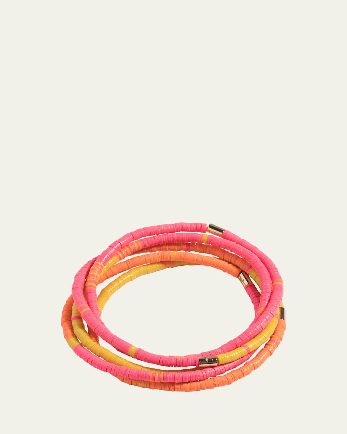 Elsie Frieda Heishi Bead Bracelets, Set of 5