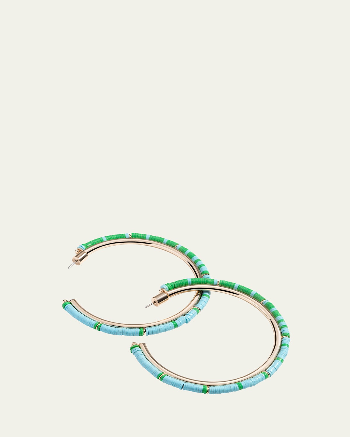 Anguilla Hoop Earrings with Heishi Beads