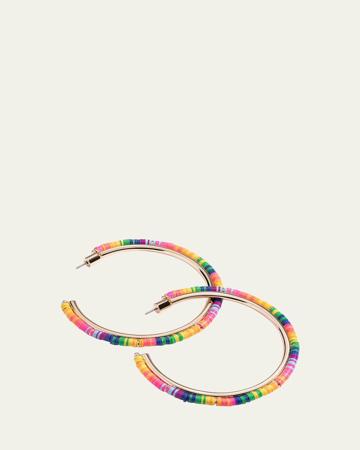 Anguilla Hoop Earrings with Heishi Beads
