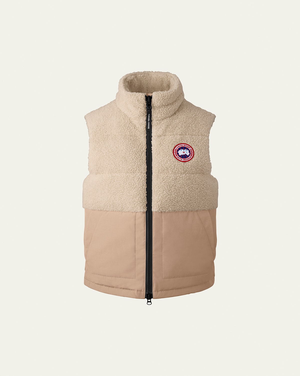 Canada Goose Elora Fleece Down Vest In Light Tan