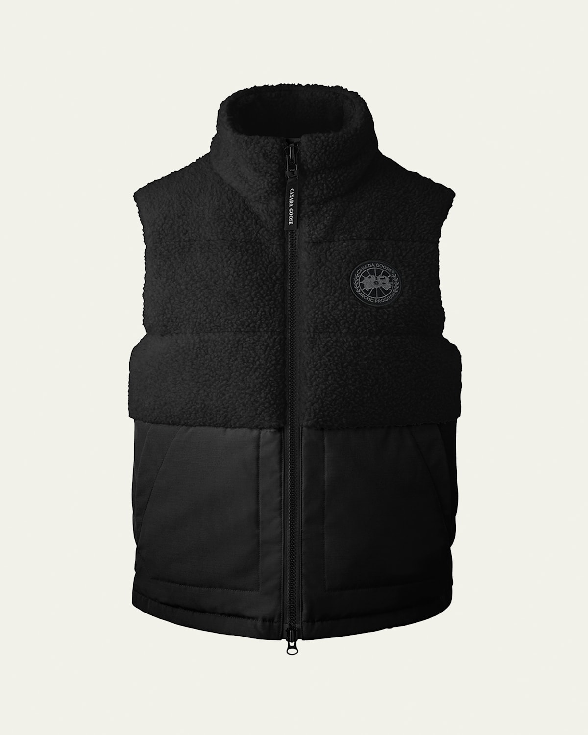 Canada Goose Elora Fleece Black Label Vest In Black