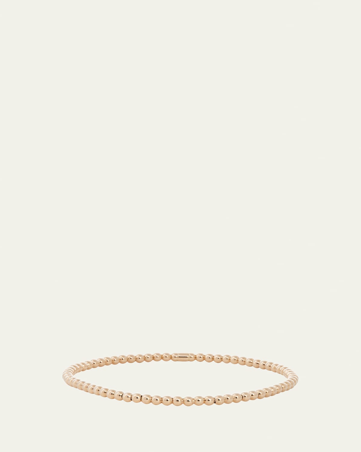Men's 18K Yellow Gold Stretch Beaded Bracelet, 3mm