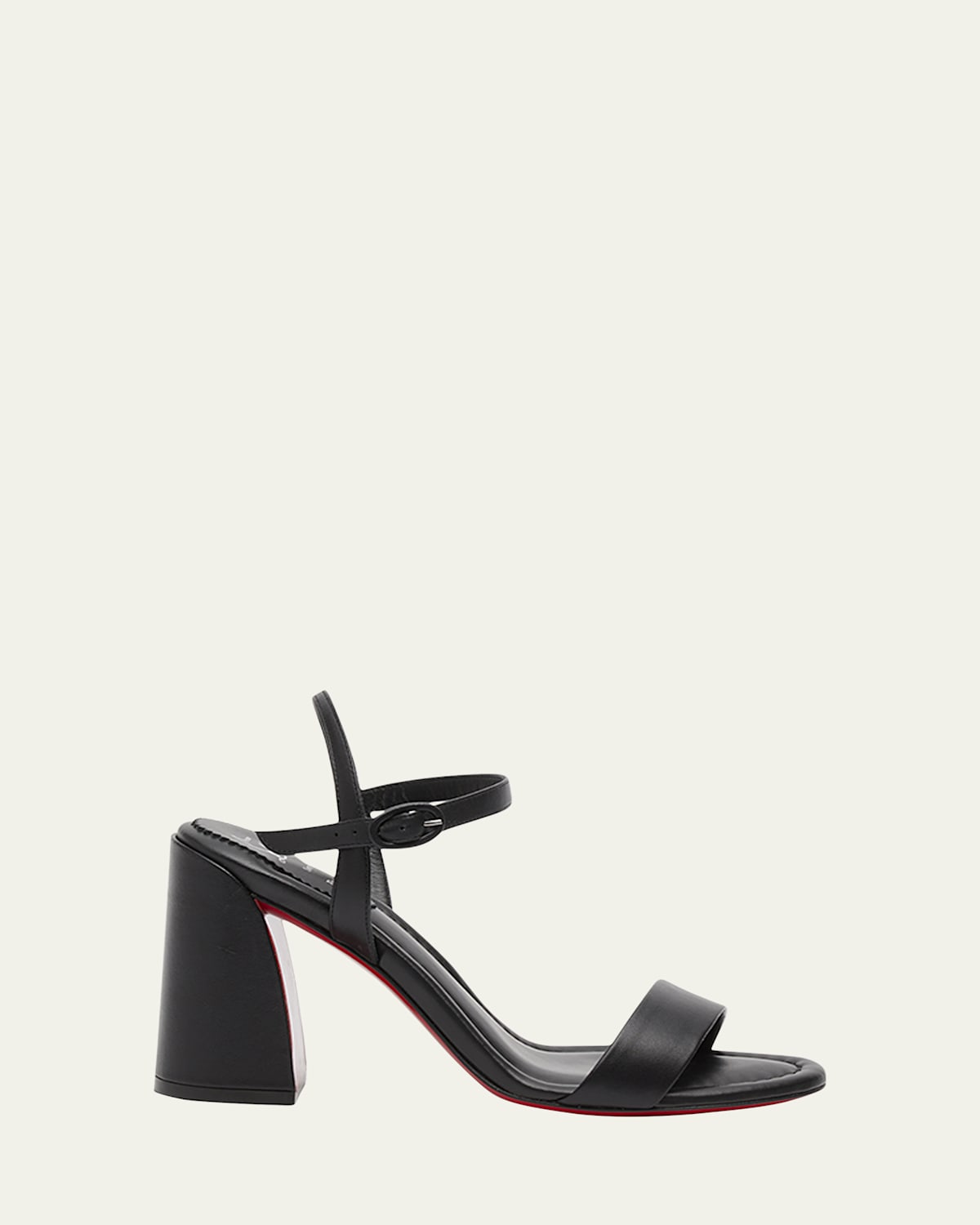 Christian Louboutin 85mm Miss Jane Ankle-strap Sandals In Black