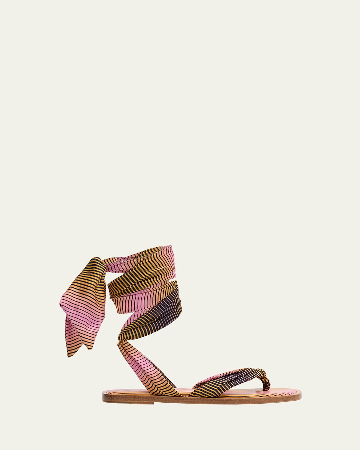 Christian Louboutin Nilo Du Desert Silk Sandals In Multi