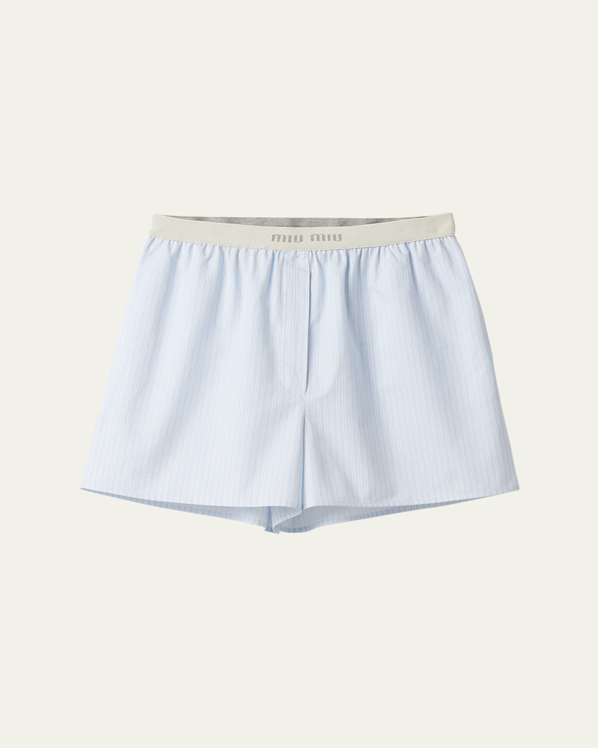 Miu Miu Cotton Stripe Boxer Shorts | Smart Closet