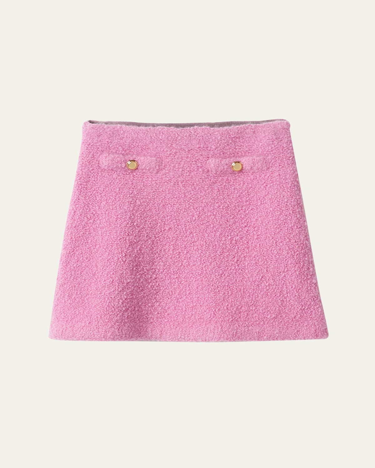 Miu Miu Cashmere Mini Skirt In Rosa
